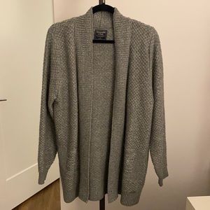 Gray Oversized Cardigan